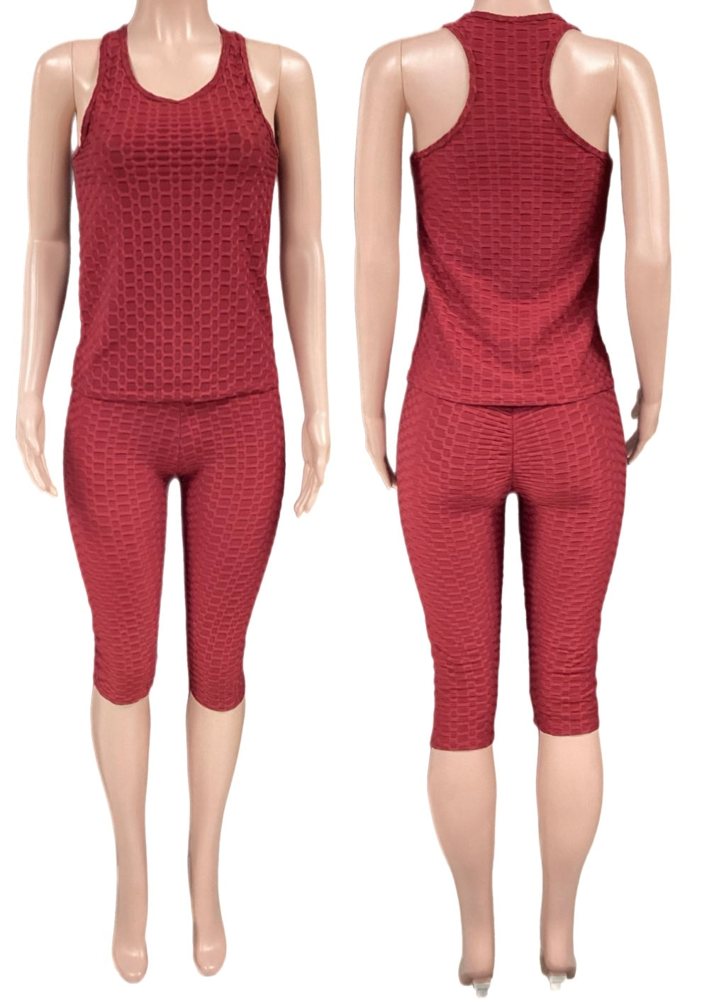 Honeycomb 2pc Tank & Capri workout set