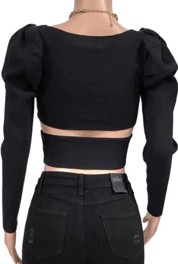 Lace Up Ruffle Top
