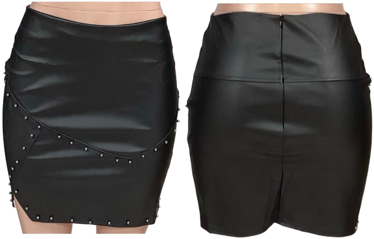 Faux Leather Mini Skirt