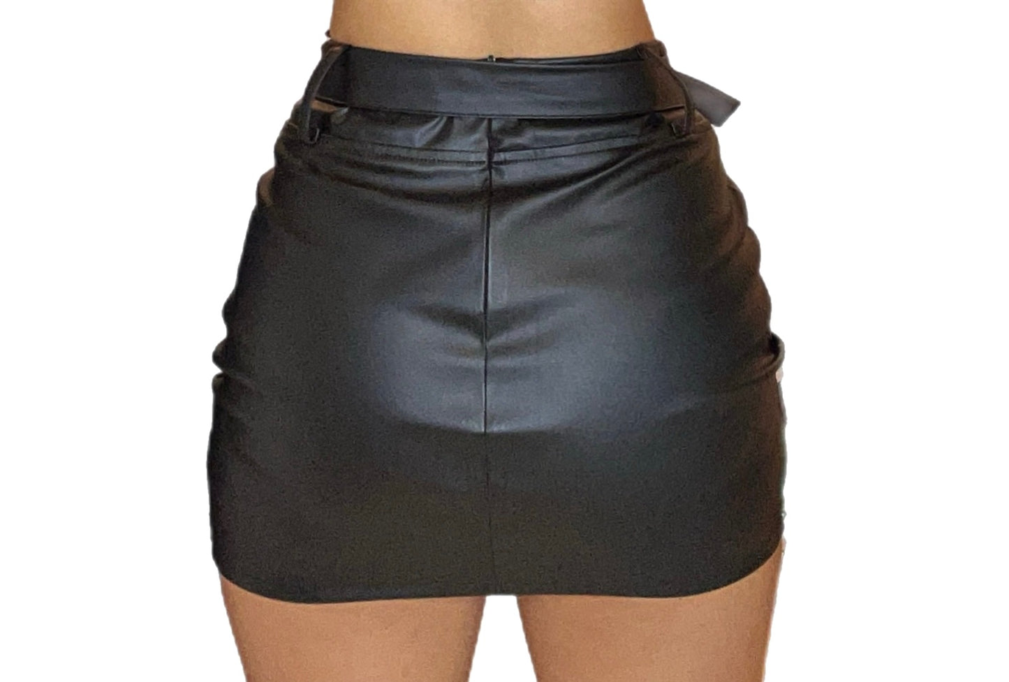 Leather Skirt With Belt