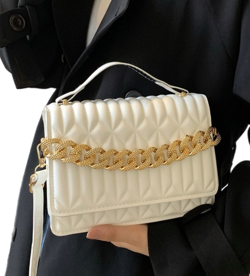 Front Chain Crossbody Square Purse