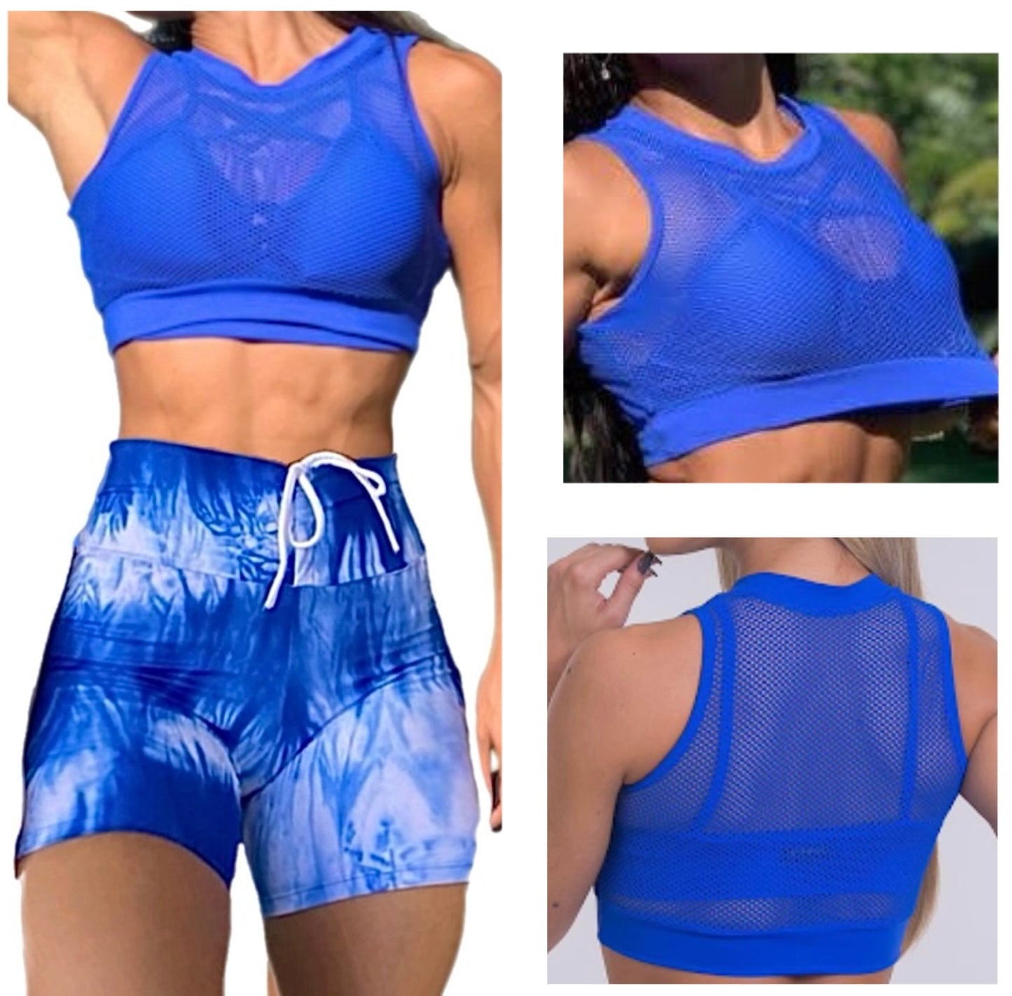 Blue Workout Short Set