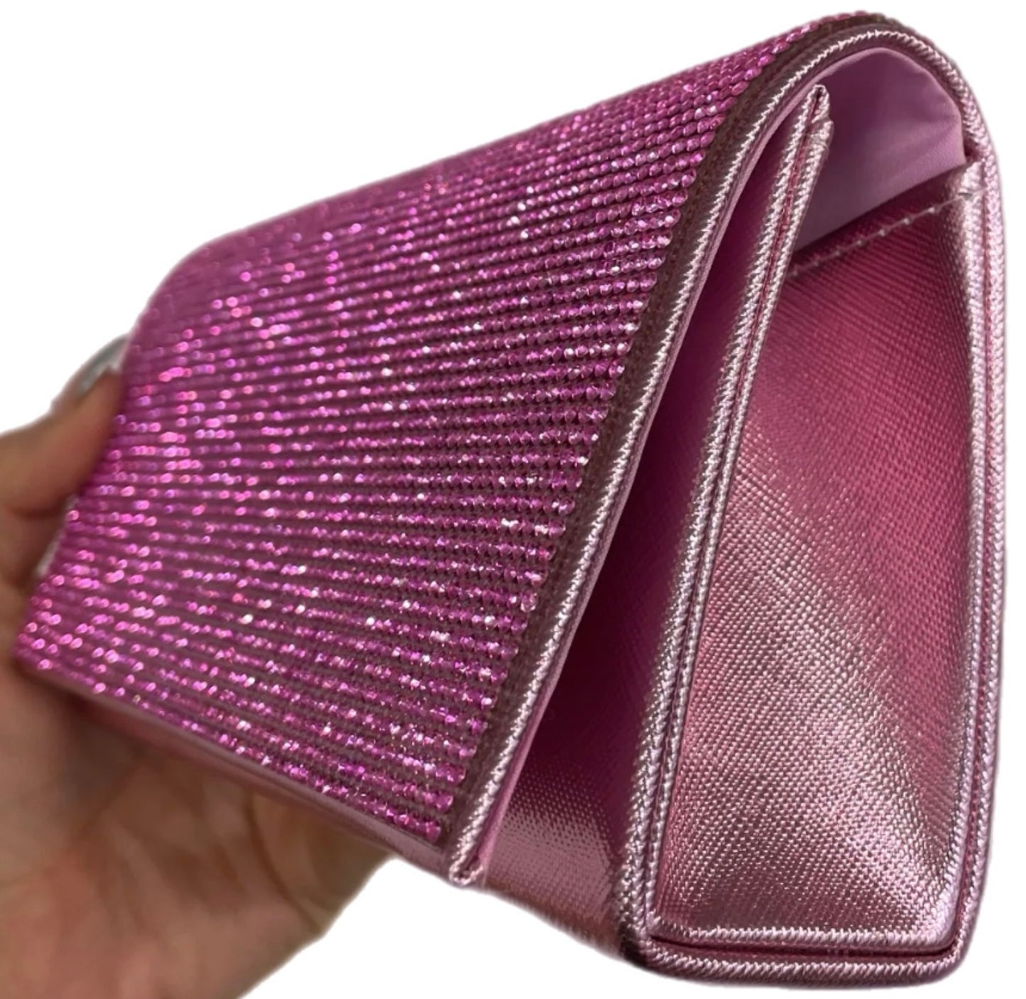 Pink Dreaming Metallic Clutch