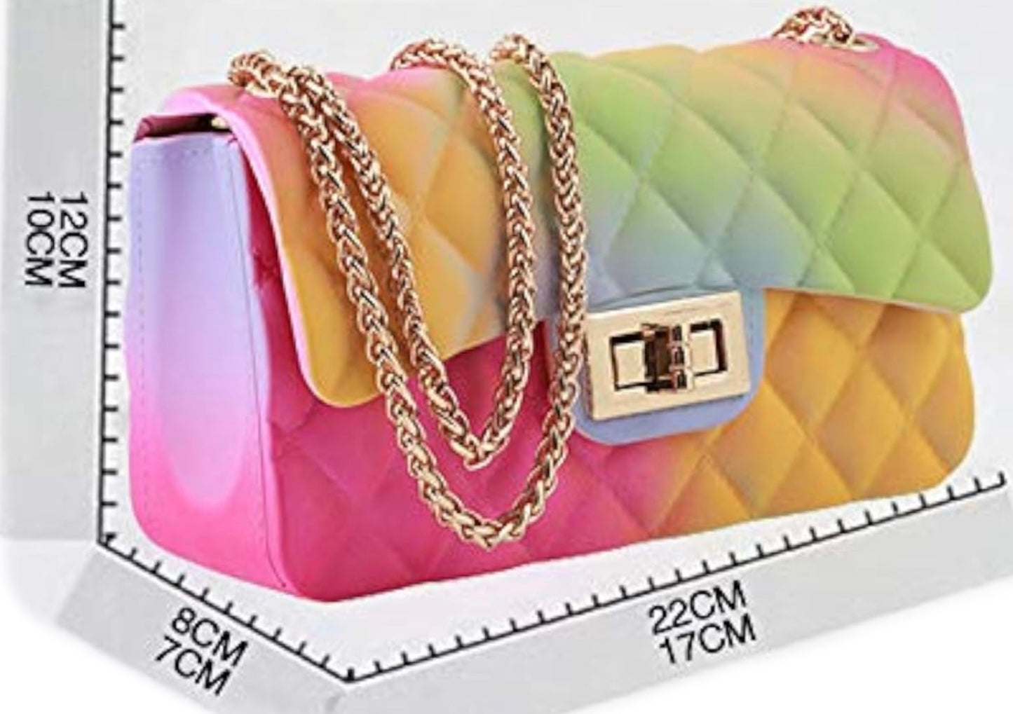 Rainbow Jelly Shoulder Purse