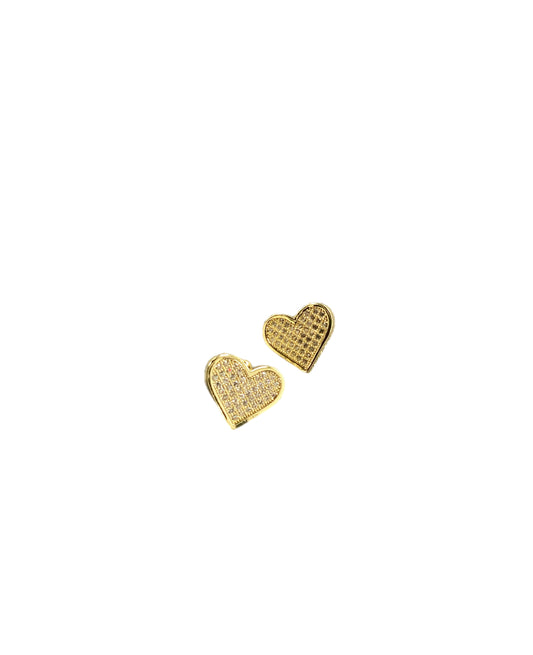 Gold heart earrings