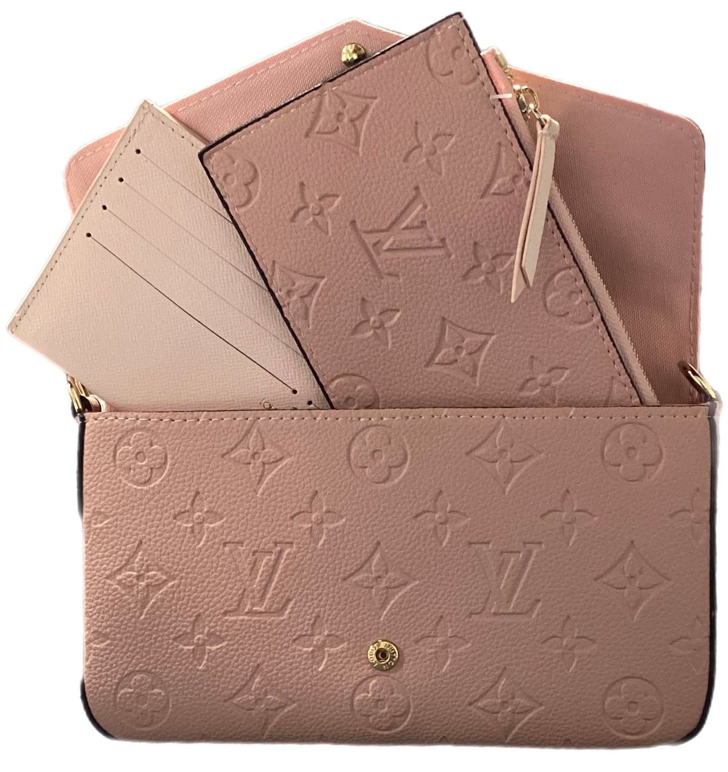 Pink Louis Vuitton Clutch & Wallet