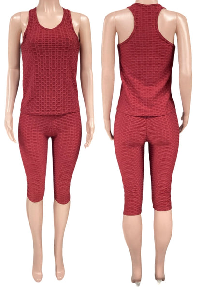 Honeycomb 2pc Tank & Capri workout set