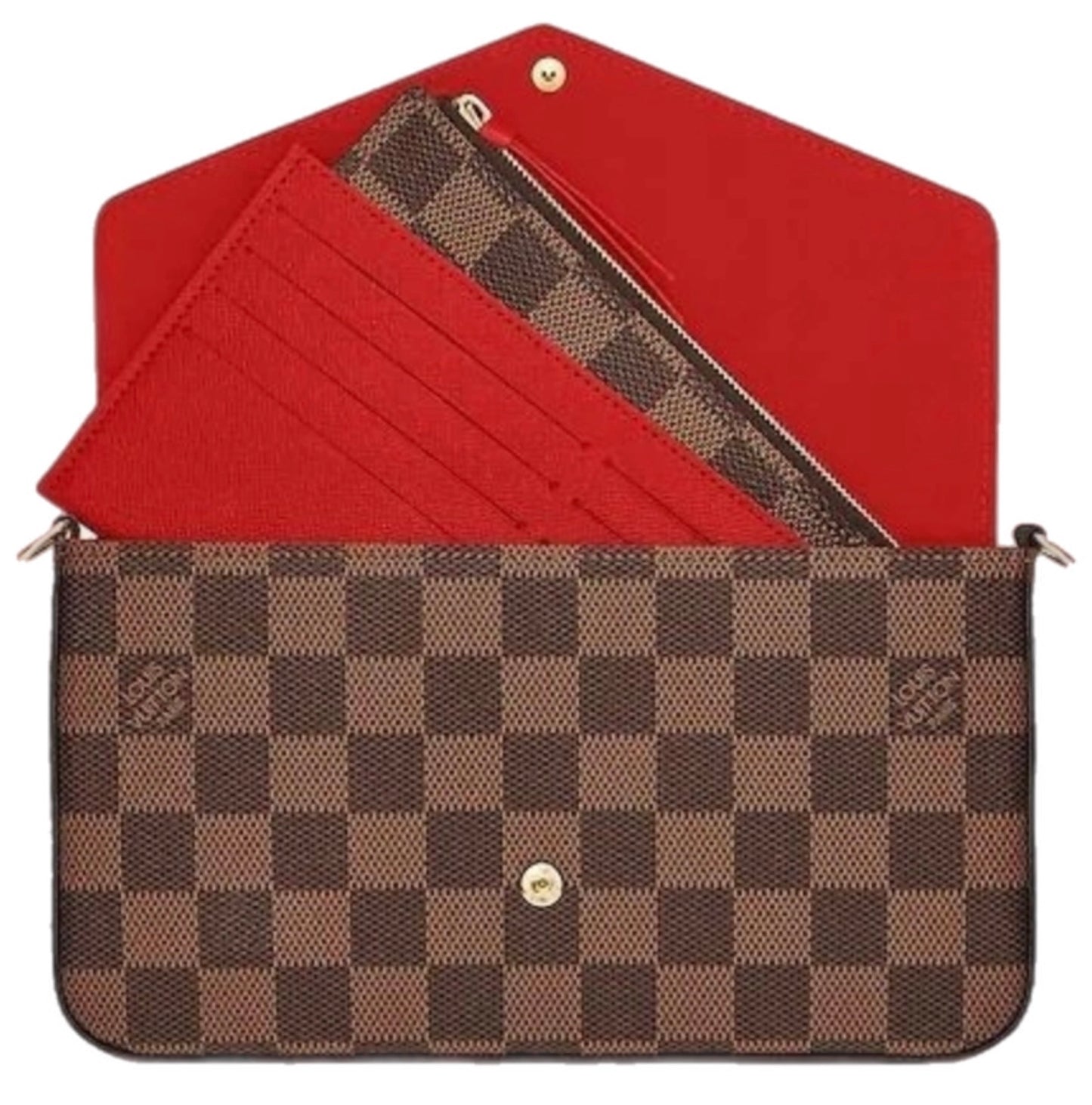 Brown Louis Vuitton Clutch & Wallet