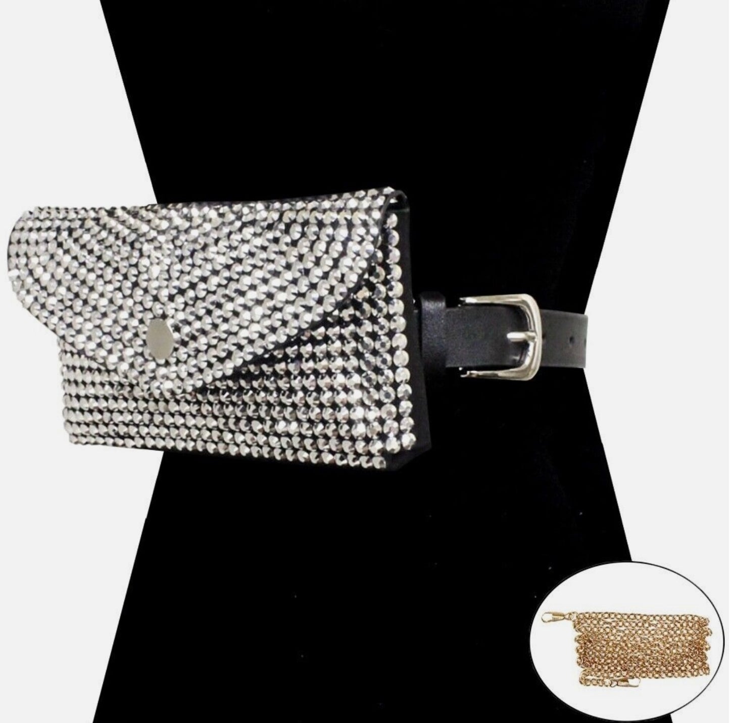 Rhinestone Mini Fanny Pack & Purse
