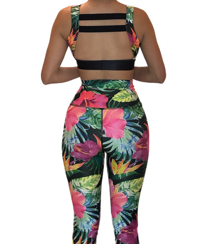 Tropical 2 piece workout set