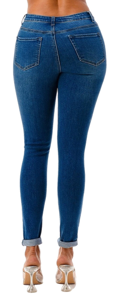 Med Blue Ripped Jeans
