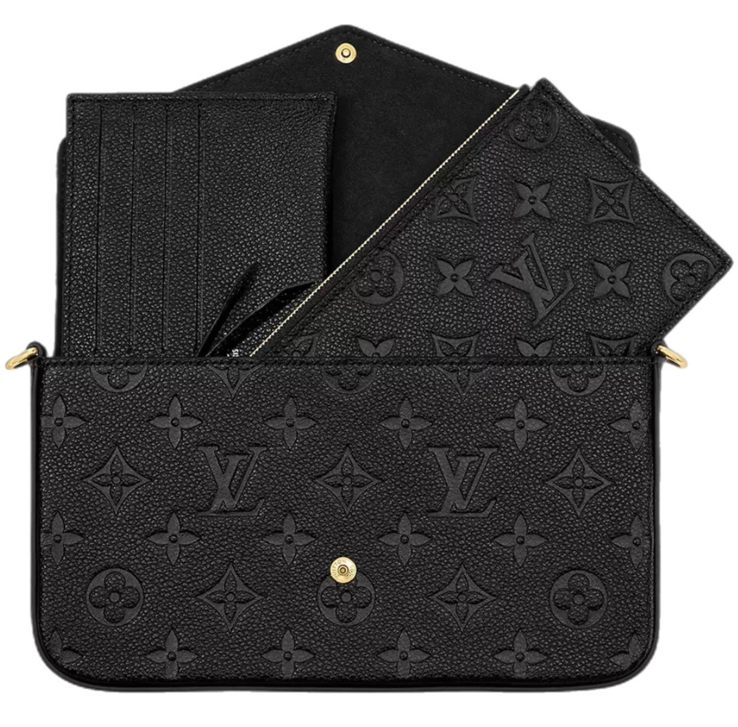 Félice Pochette Black Louis Vuitton inspired bag