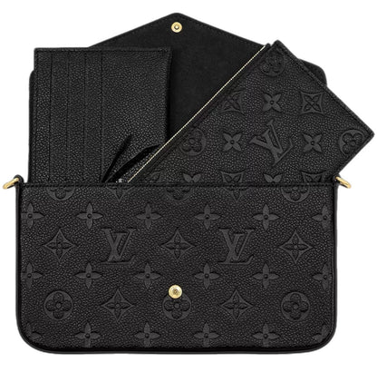 Félice Pochette Black Louis Vuitton inspired bag