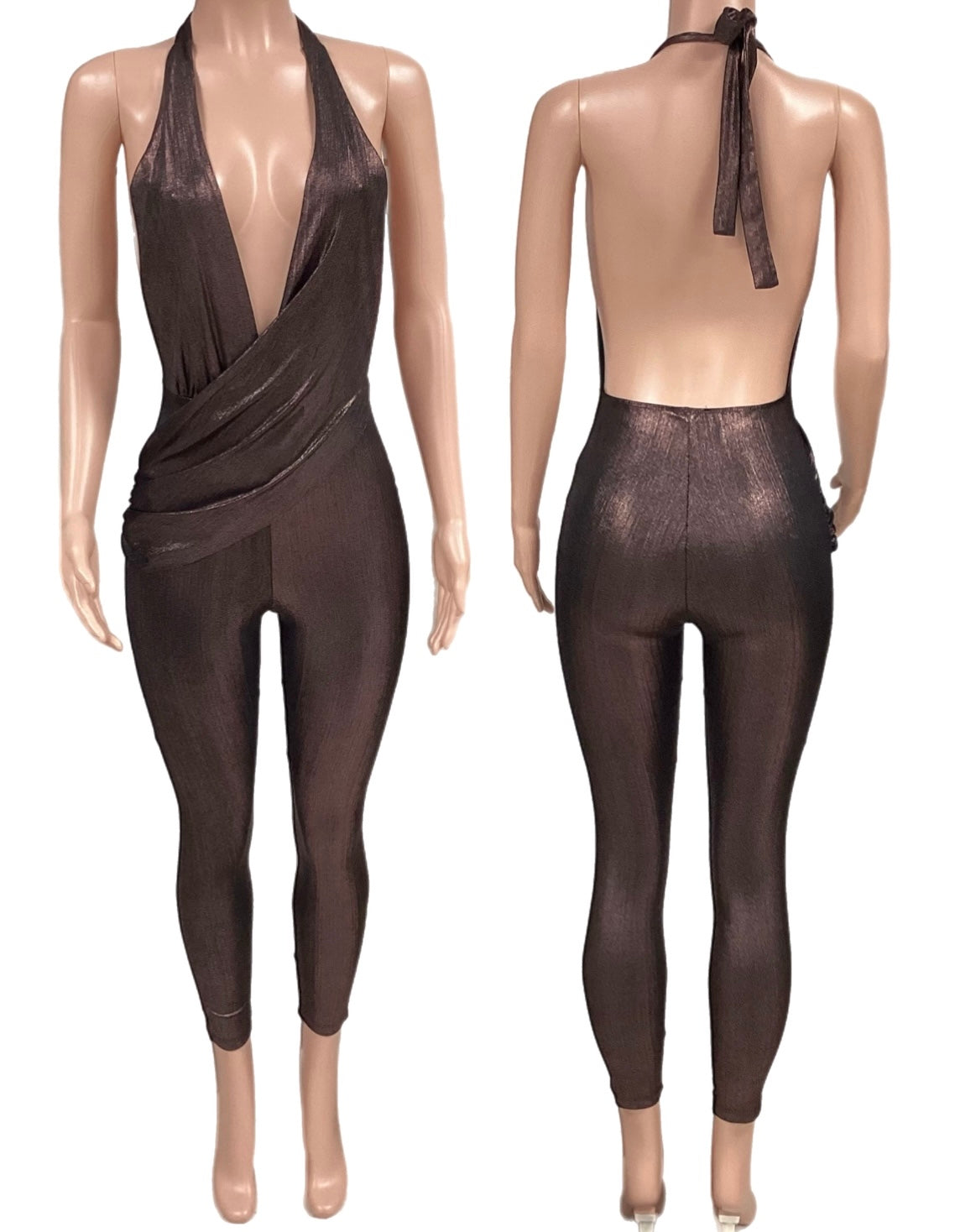 Bronze Halter top Body suit