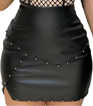 Faux Leather Mini Skirt