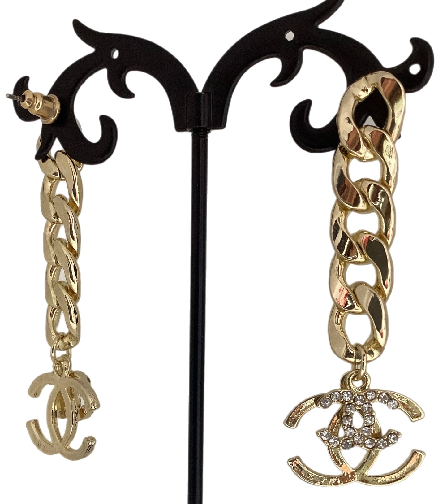Long Chain Chanel Earrings