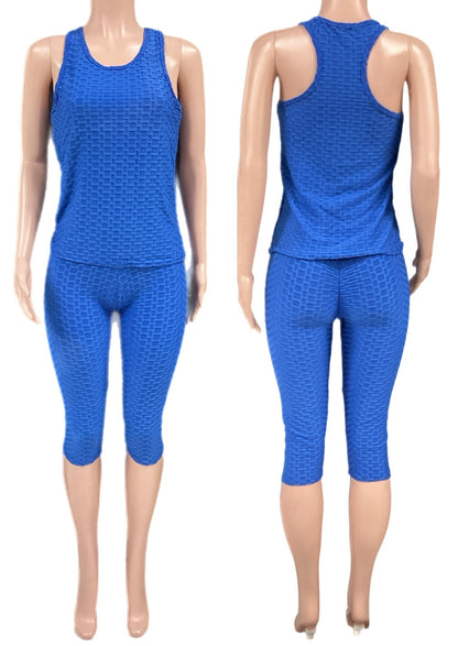 Honeycomb 2pc Tank & Capri workout set
