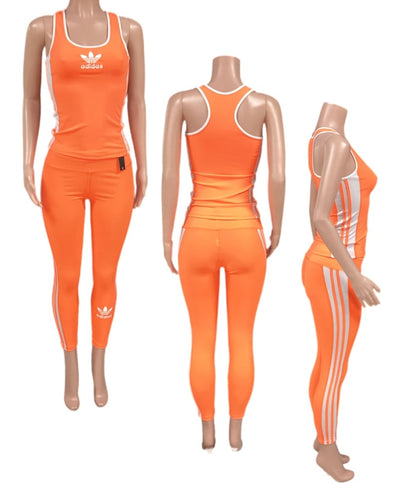 Adidas Neon Orange 3pc track set