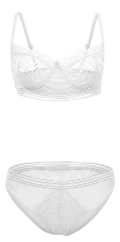 Plaid Lace Lingerie Set