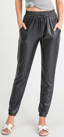 Leather Joggers