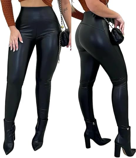 Faux Thin Leather Leggings