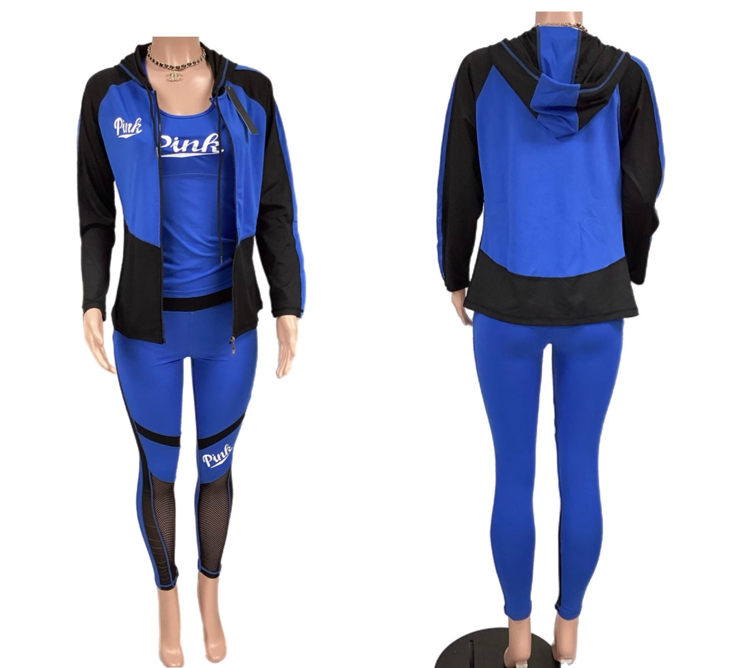 Royal Blue & Black Pink 3pc track set