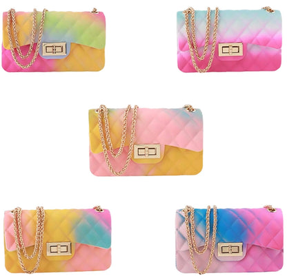Rainbow Jelly Shoulder Purse