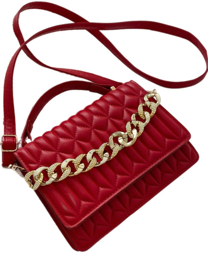 Front Chain Crossbody Square Purse