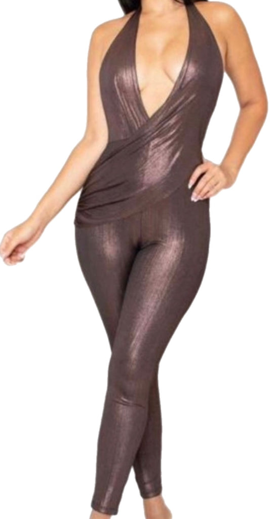 Bronze Halter top Body suit