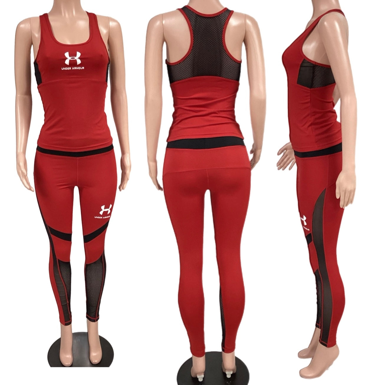 Red/Black Under Armour 3pc Track Set