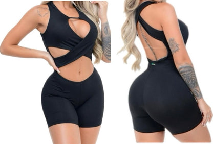 Crisscross Shorts Bodysuit
