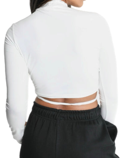 Keyhole Tie Up Crop Top