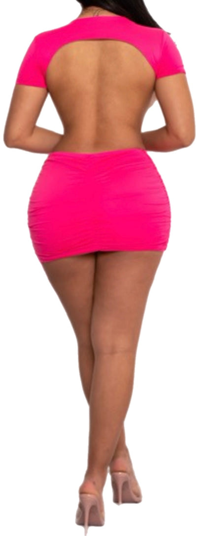 Open Back Mini Dress