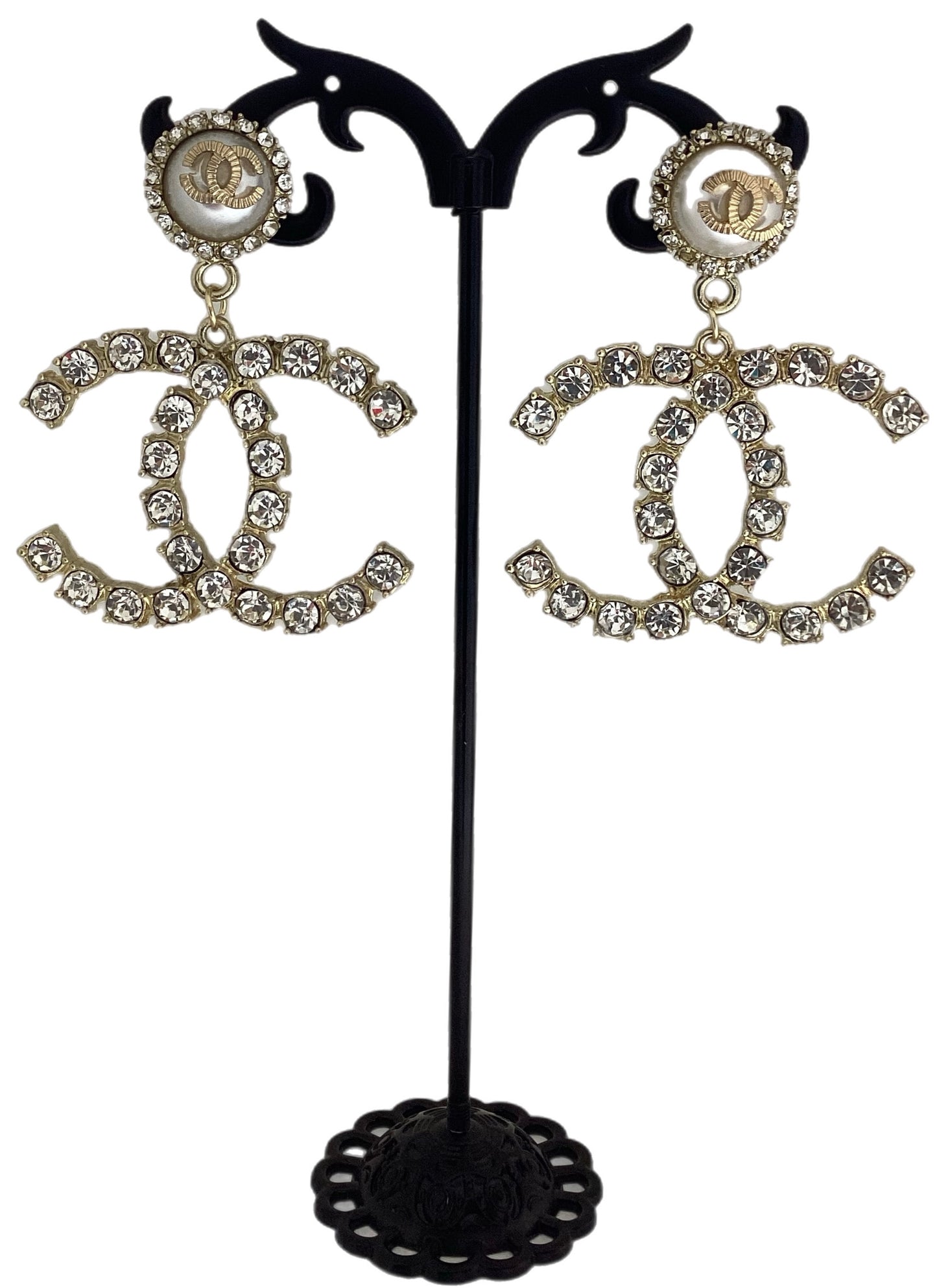 Large Chanel Dangle Earrings