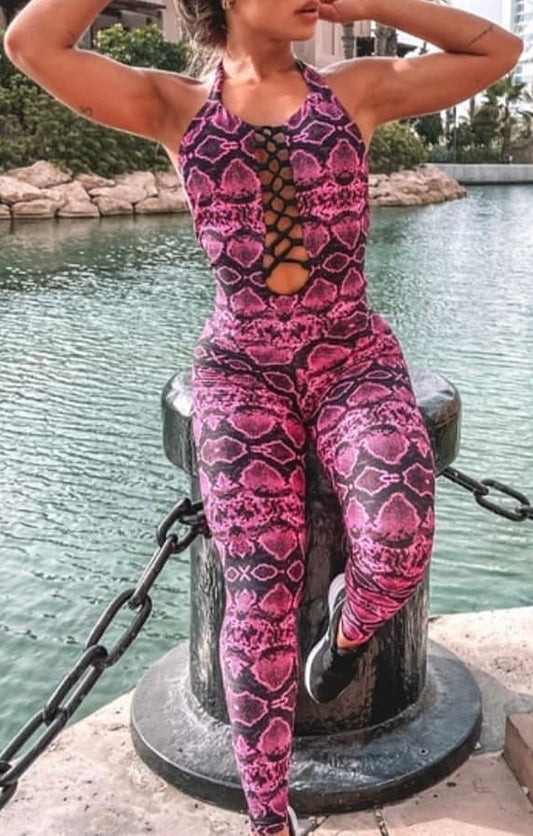 Gorgeous Print Python Jumpsuit