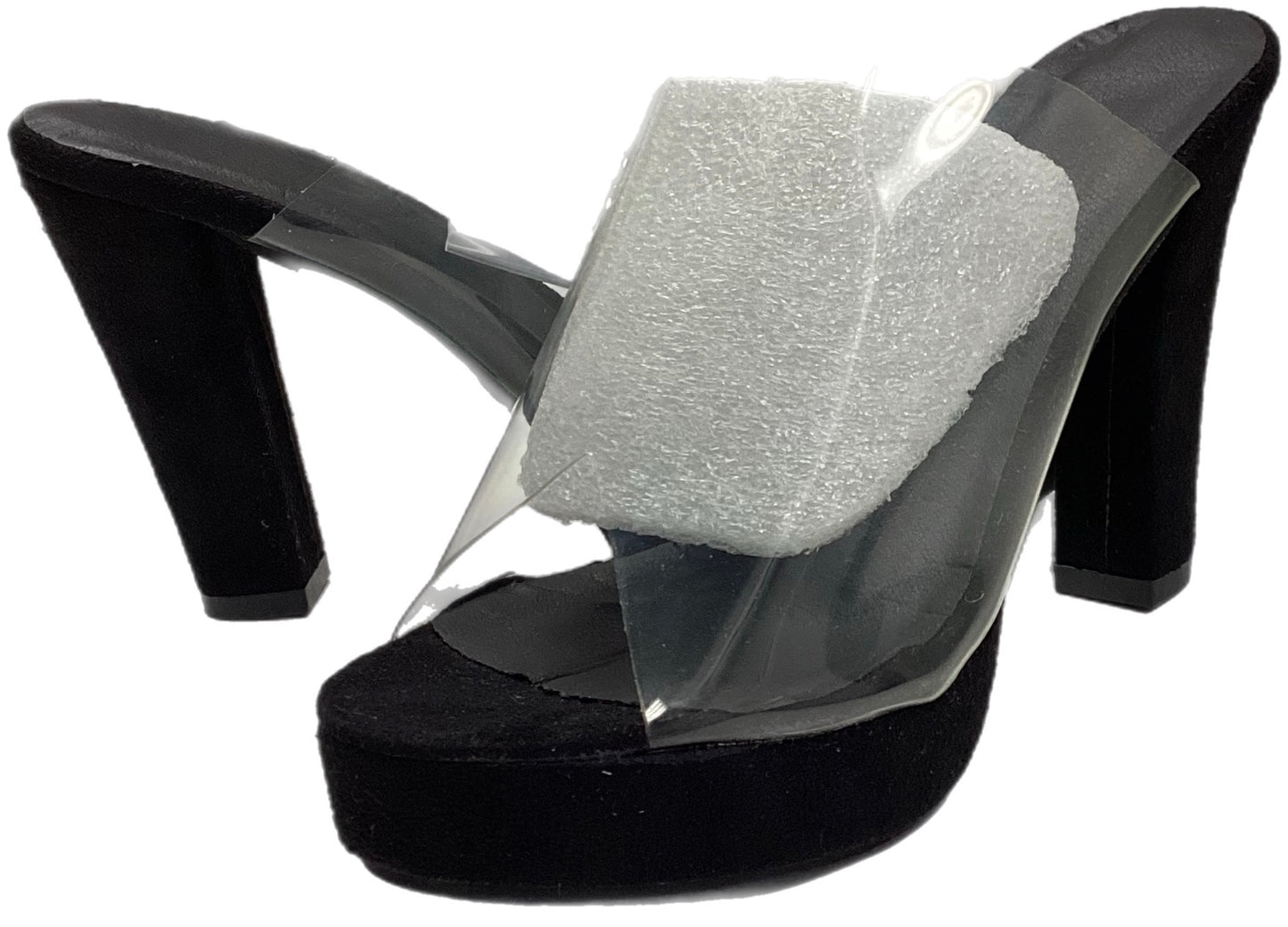 Block Heel Clear Strap