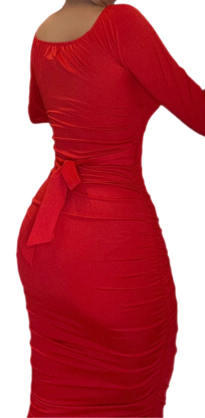 V-neck Slim Dress