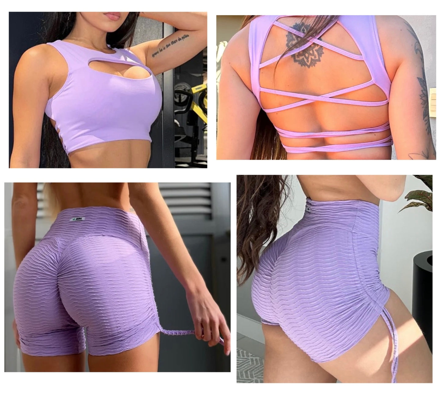 Scrunch Lilac Short Set