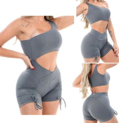 One Shoulder Scrunch Short