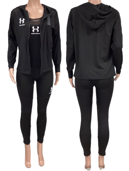 Red/Black Under Armour 3pc Track Set