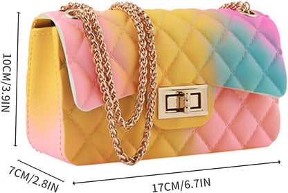 Rainbow Jelly Shoulder Purse