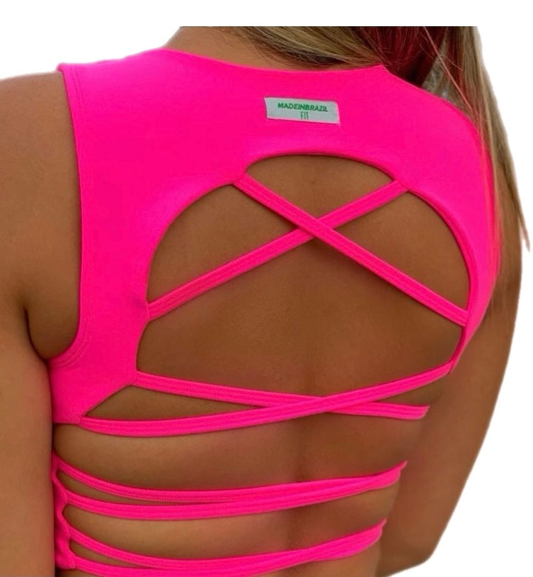 Hot Pink Crisscross Top