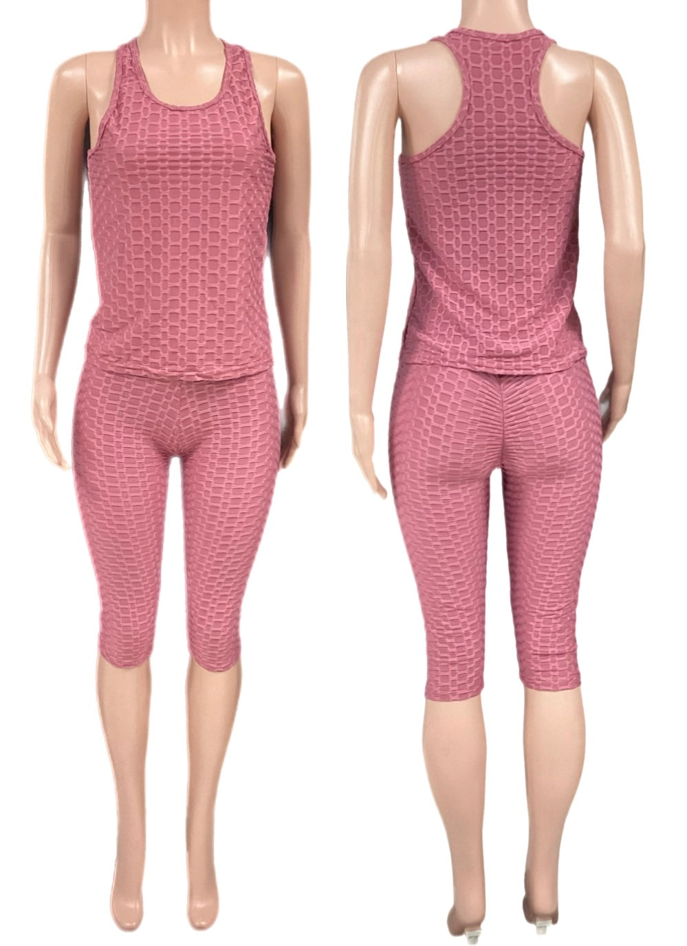 Honeycomb 2pc Tank & Capri workout set