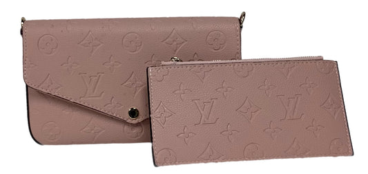 Pink Louis Vuitton Clutch & Wallet