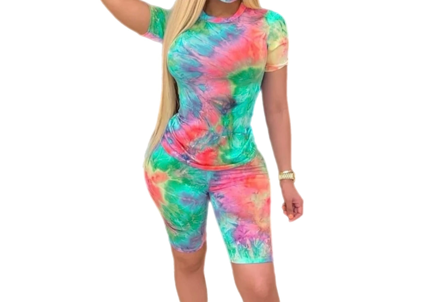 Rainbow tie dye chill set